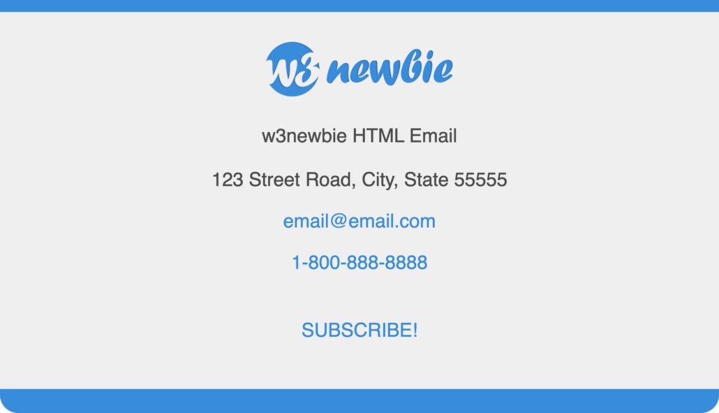 Responsive HTML Email Template Footer Layout